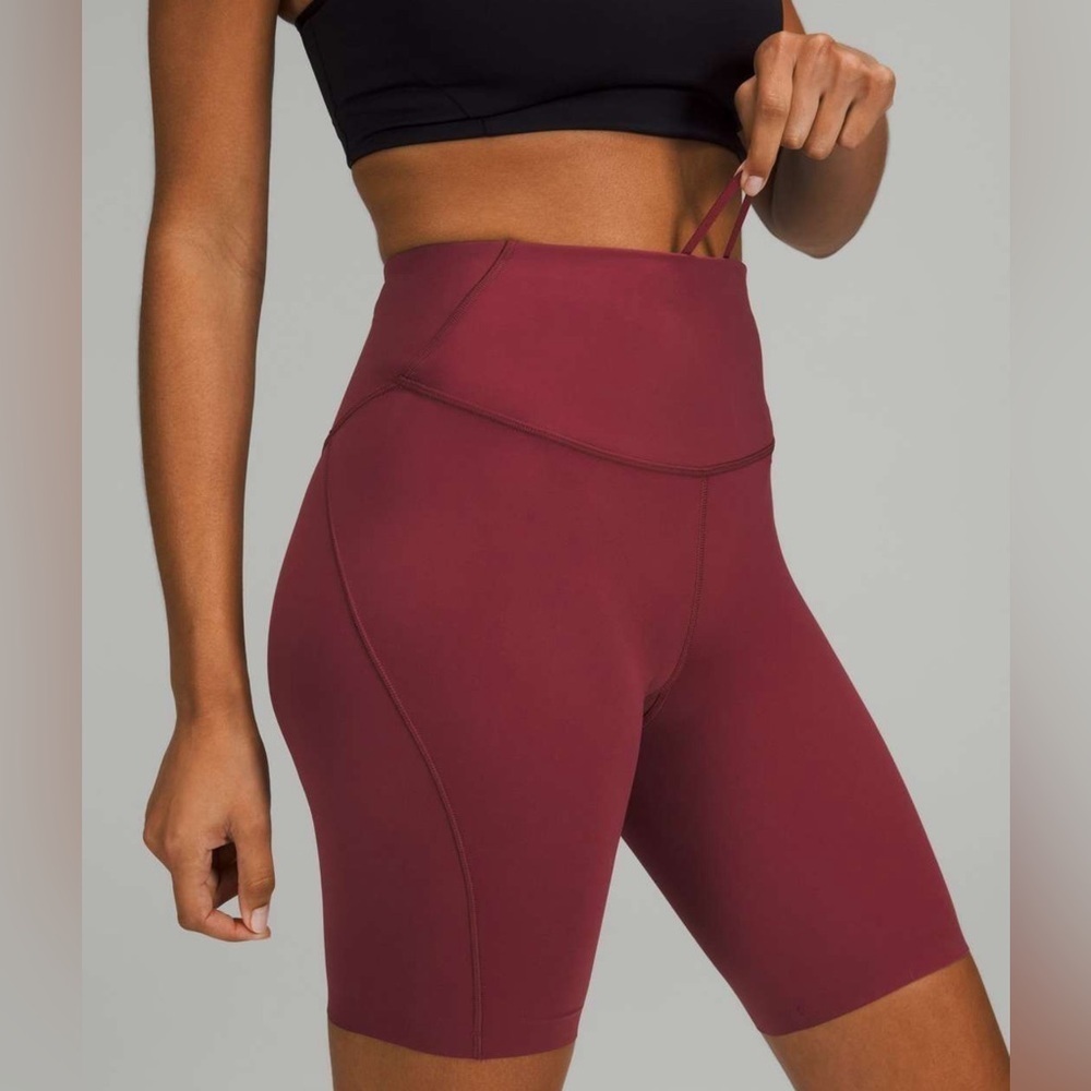 Lululemon Base Pace High Rise Performance Bike Shorts 8" Inseam Size 4